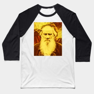 Leo Tolstoy Golden Portrait | Leo Tolstoy Artwork 11 Baseball T-Shirt